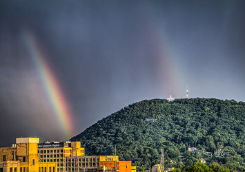 Roanoke Star Double Rainbow By Terry Aldhizer
